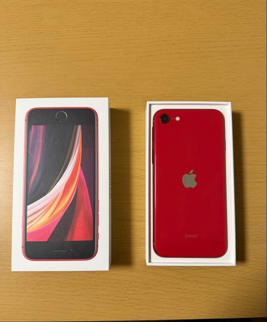 iPhone SE (第2世代) 赤　レッド　64GB simフリー　箱付き