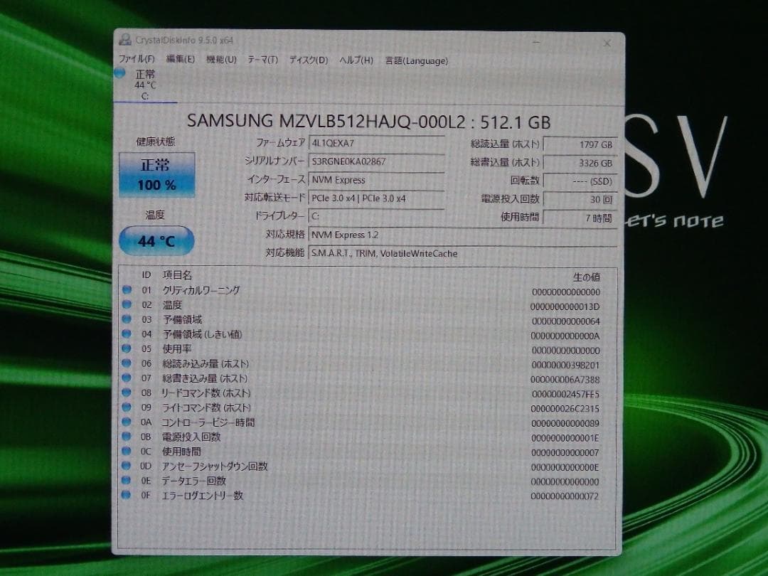 CF-SV8 NVMe512GB メモリ8GB OfficePro2021