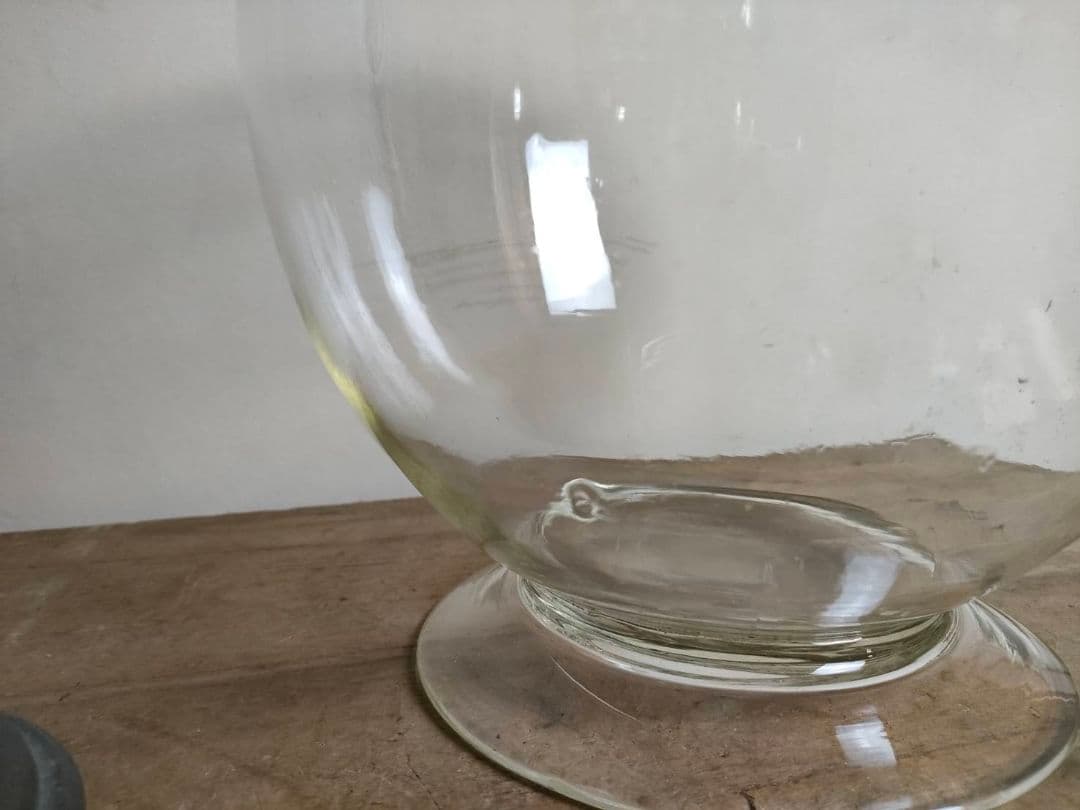 ★昭和レトロ 大型 地球瓶 ガラス 気泡 ゆらゆら 高さ27cm　駄菓子　ホビー