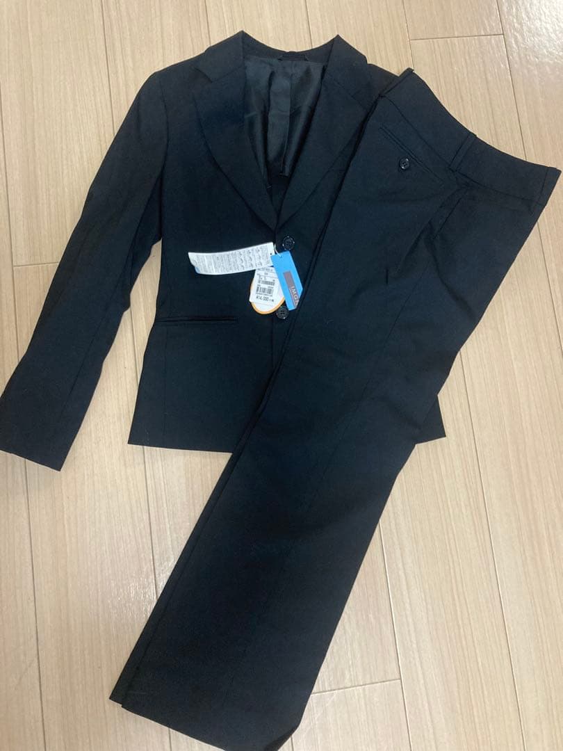 I.M.G.Nブラック洋服の青山　レディースパンツスーツ上下5号