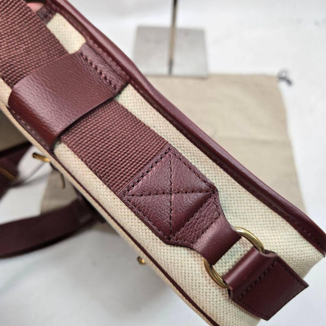 美品袋付 L/Uniform キャンバス レザー ショルダーバッグ