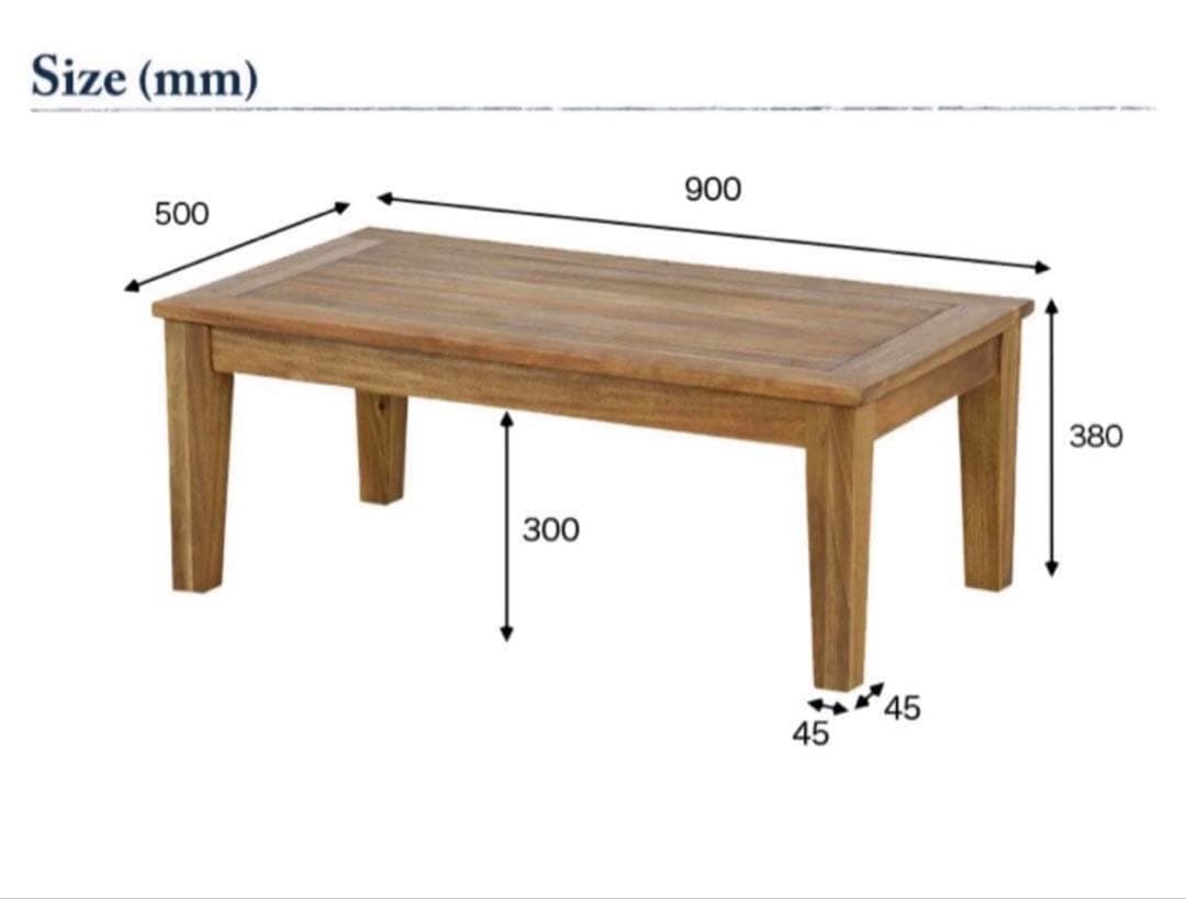 B-COMPANY Arunda 90ローテーブル 木製 北欧風