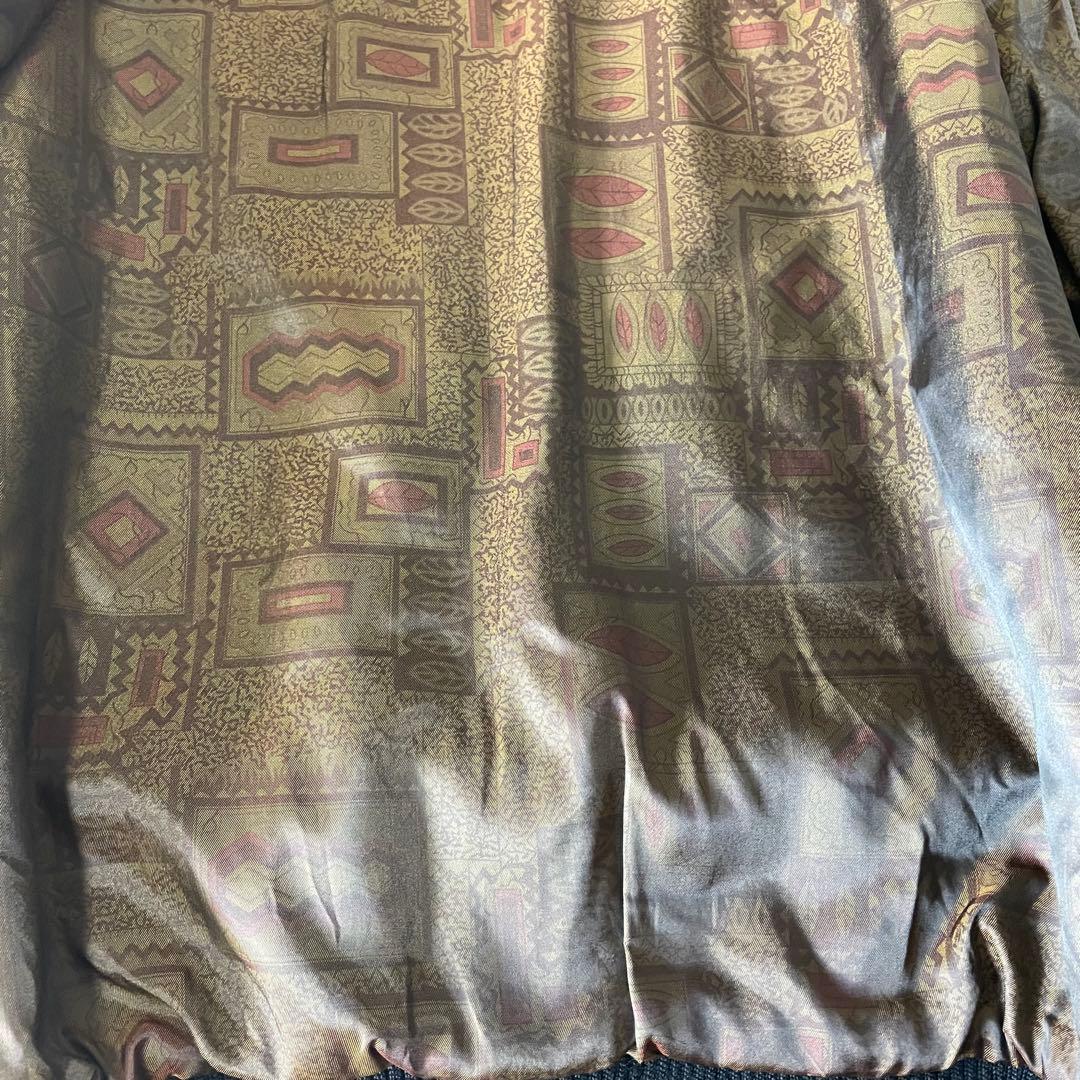 【3L相当】BARISAL 羊革　裏地総柄　 A-2 フライトジャケット