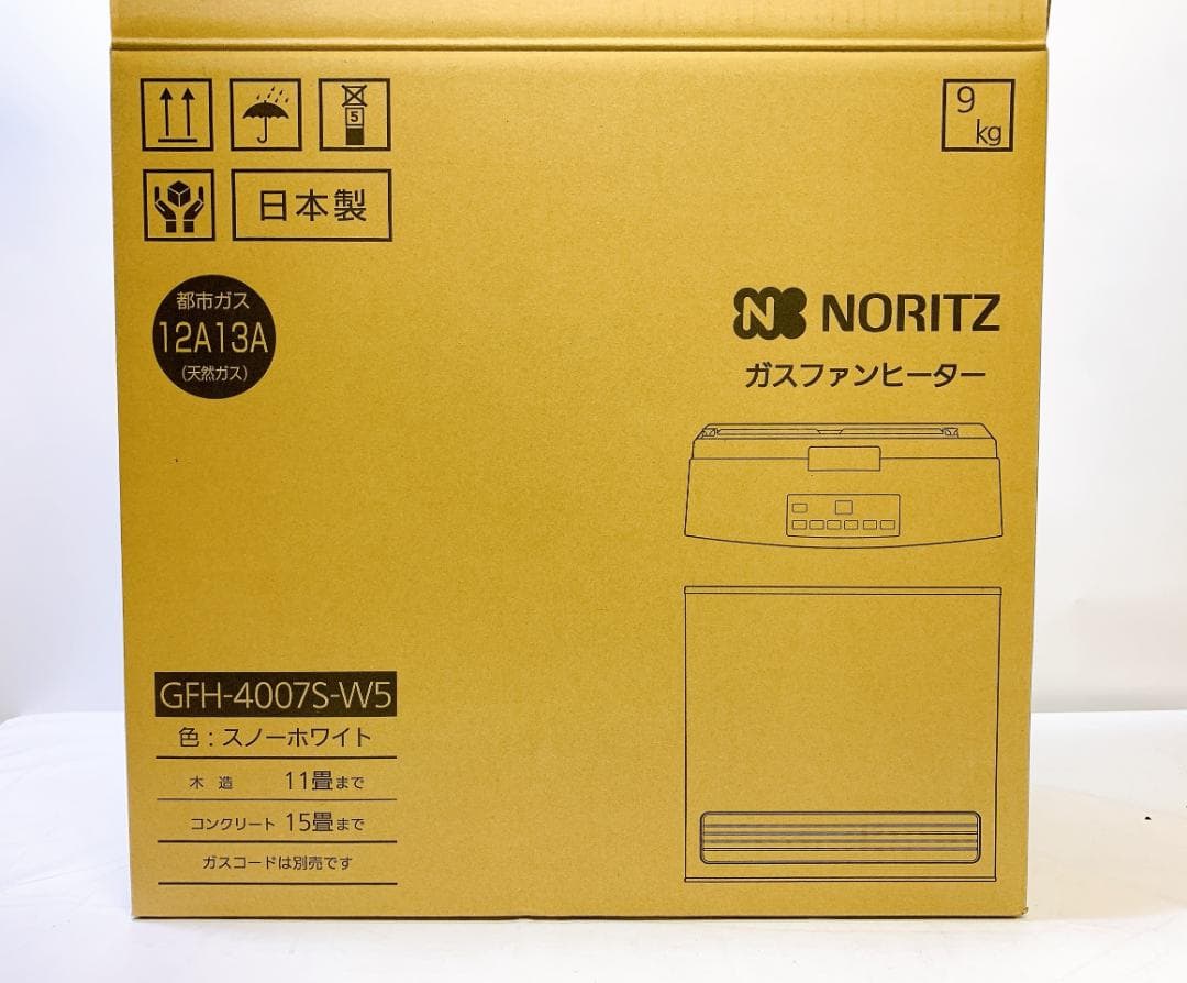 NORITZ ガスファンヒーター GFH-4007S スノーホワイト