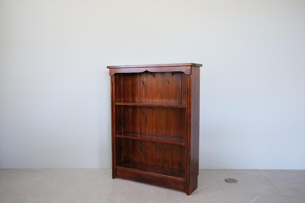 英国アンティーク木製ブックシェルフ/本棚/食器棚/飾り棚/ラック(70-318)