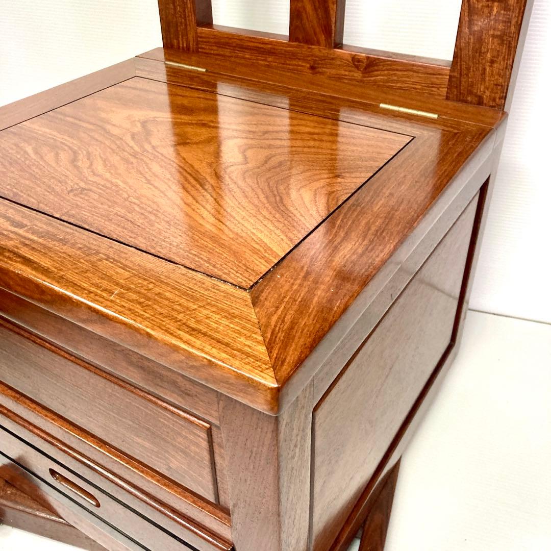 【最終値引✨】花梨 無垢 ダイニングチェア 回転 囲炉裏 チェア セット売り限定