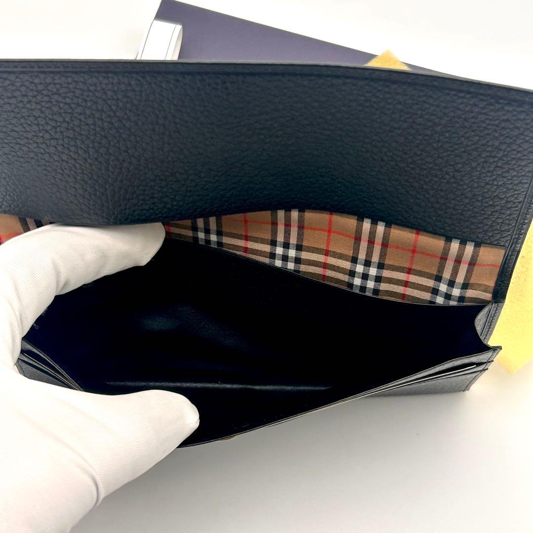 【新品未使用】Burberrys バーバリー 長財布 お札入れ レザー ブラック