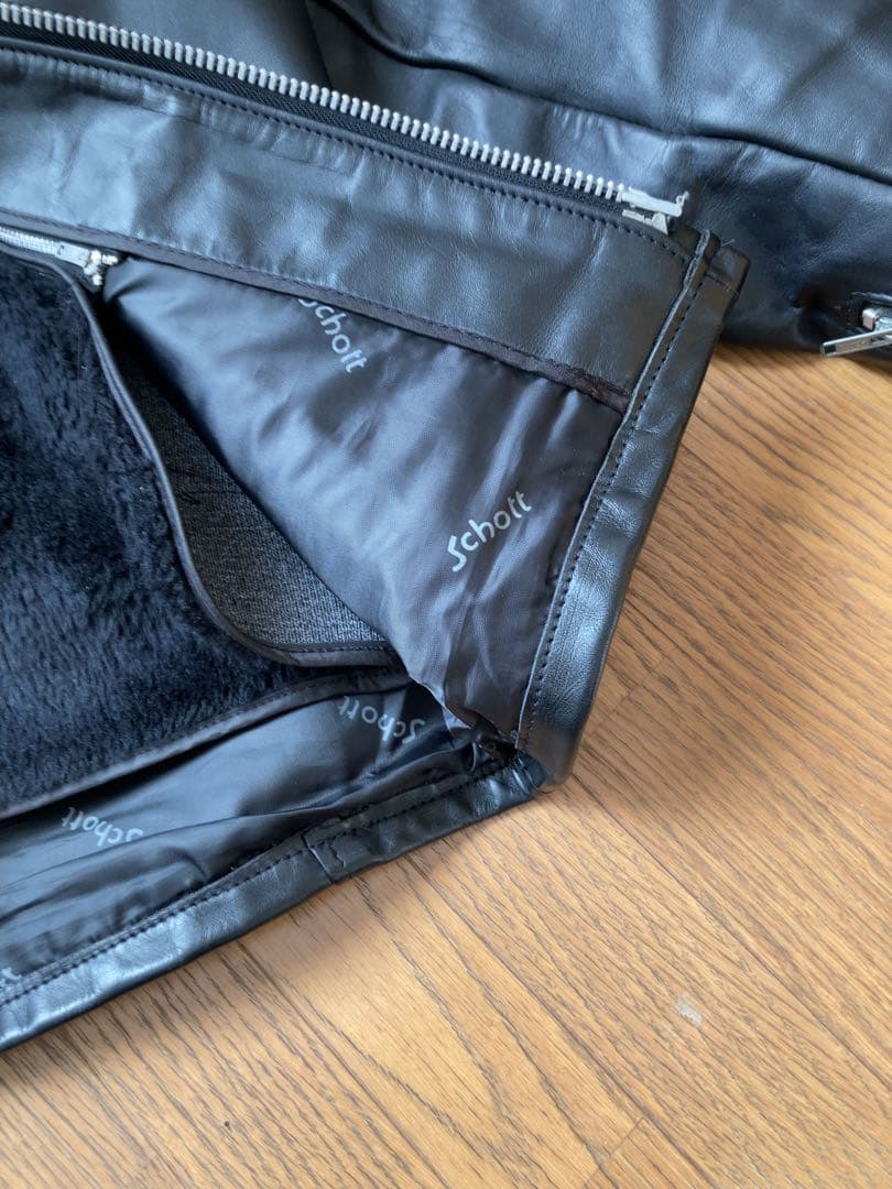美品　革ジャン　ショット　schott シングル　ライダース　36