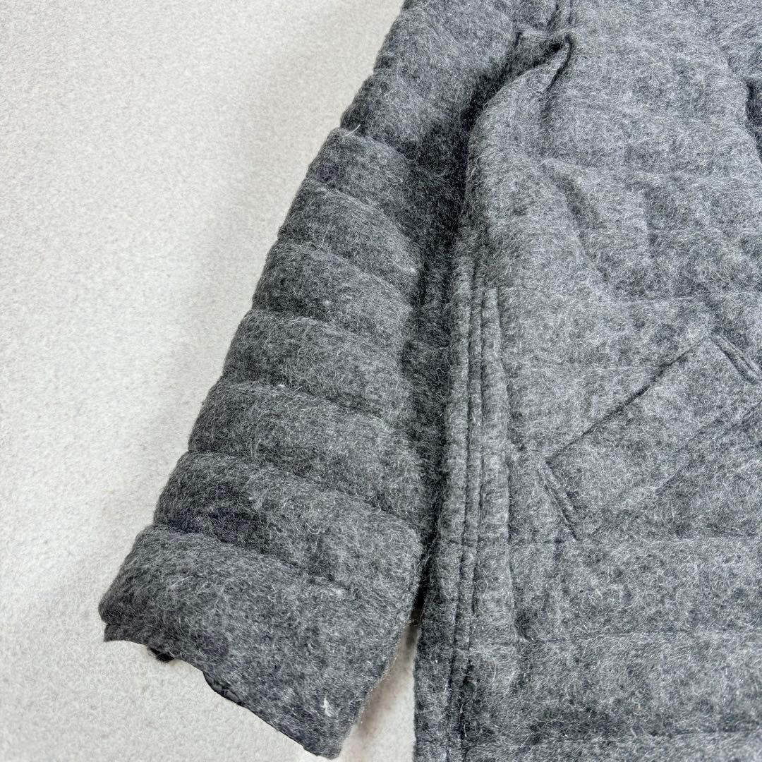 極軽⭐︎高級⭐︎リバーシブル⭐︎ブラック　ダウンコート　ウール　モヘヤ　LL