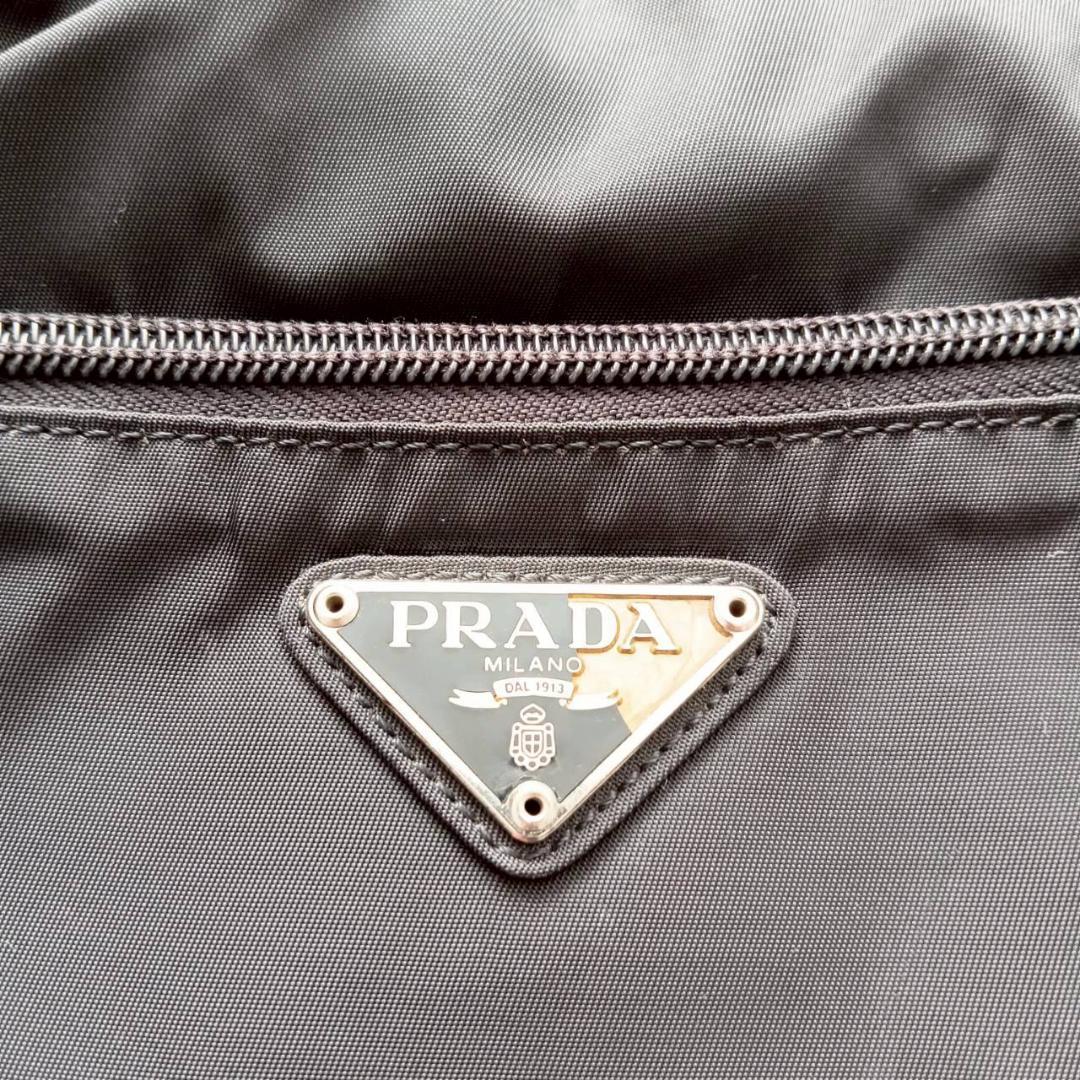 プラダ PRADA ナイロン ショルダーバッグ 黒 B7370 三角ロゴ