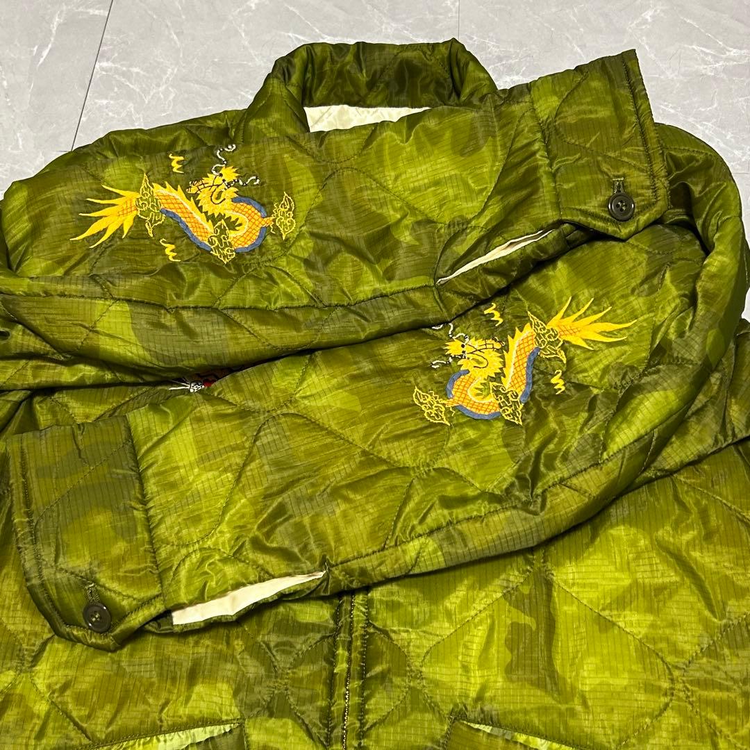 ✨美品✨【テーラー東洋】ベトジャン カモフラ柄 ベトナム ドラゴン 虎 刺繍 L