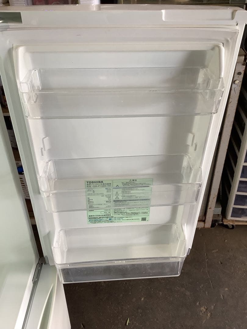東芝 2ドア冷蔵庫 GR-P15BS(W) 2018年製 153L ホワイト