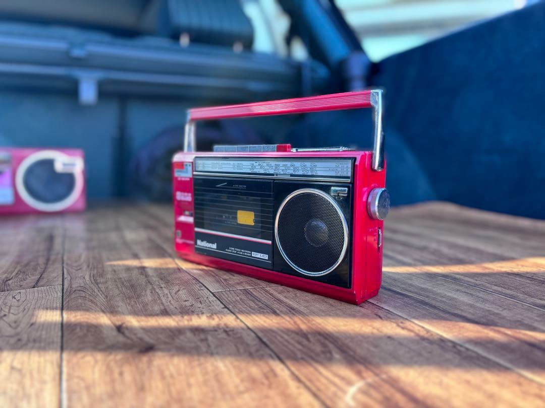 昭和レトロ 80s ラジカセ 実働 RX-1830 当時物 レッド