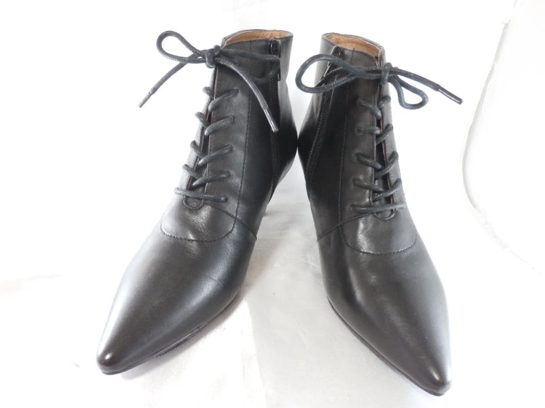 AU BANNISTER★本革ショートブーツ★35★22.5★試着のみ★ランクN