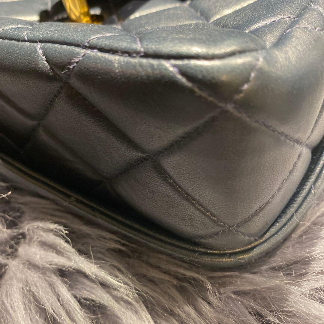 CHANEL レア品　マトラッセ　バック　クラッチバックネイビー