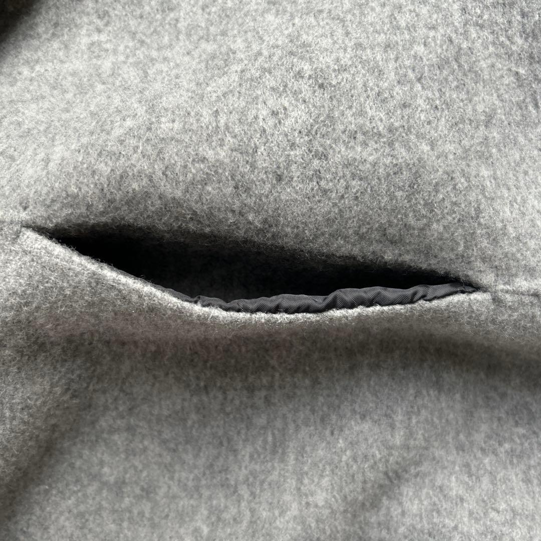 新品　東京ソワール　ノーカラー　ウールコート