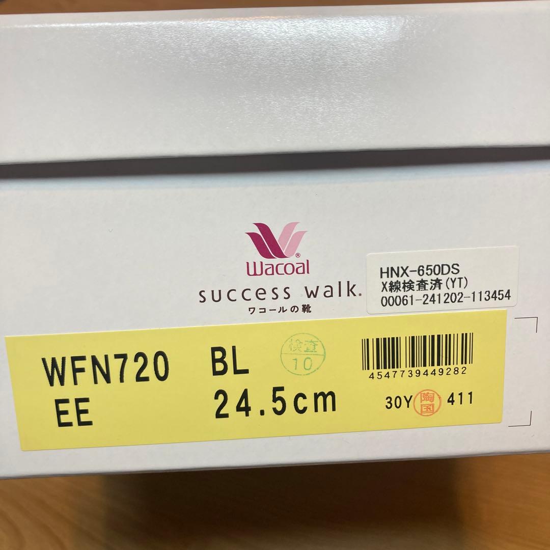 美品！Wacoal サクセスウォーク黒 バックル付き パンプス EE 24.5