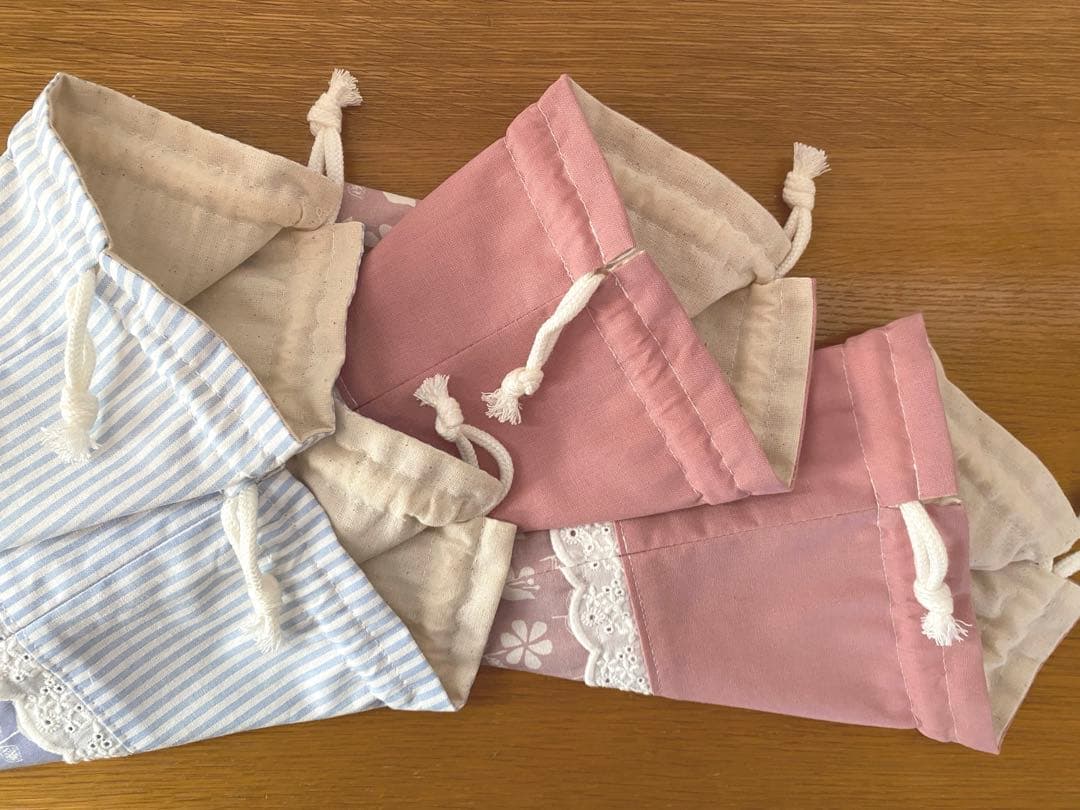 リクエスト品　ハンドメイド　入園入学準備　8点セット　手書き風花柄