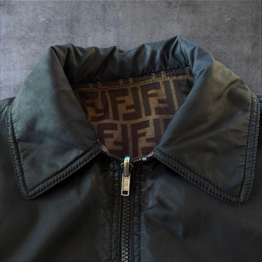 FENDI フェンディ コーチジャケット　ヴィンテージ　ズッカ　リバーシブル　L