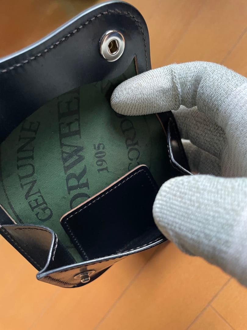 ラストクロップス　タング　シェルコードバン　ブラック　スタンプver