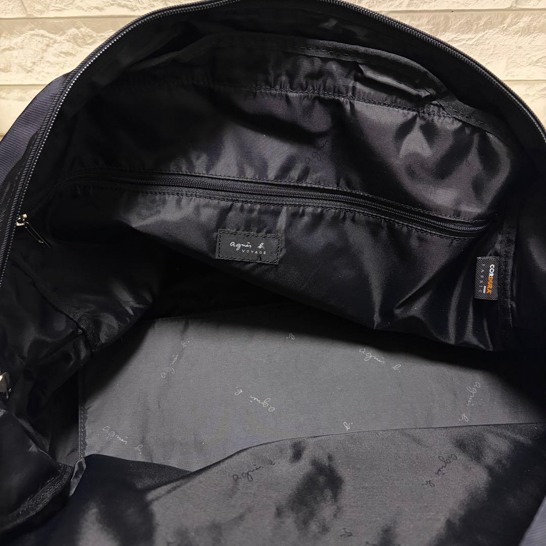 極美品　アニエスベー ボストンバッグ 2way ナイロン ブラック 黒