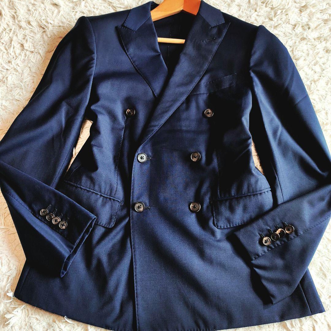 【専用】ロロピアーナ テーラードジャケット ダブルブレスト ネイビー ウール