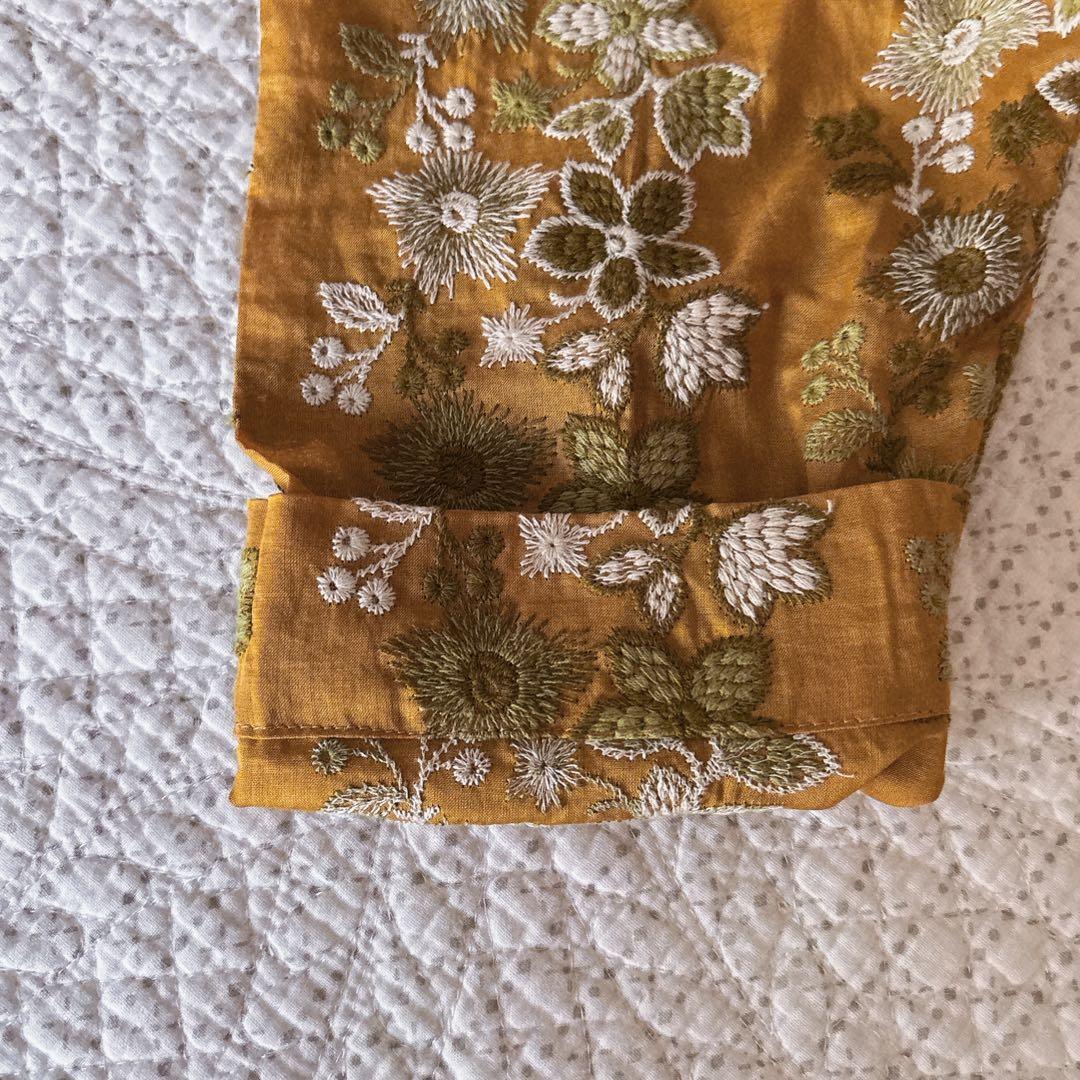 コットンハウスアヤ　花柄刺繍　シャツ　ブラウス　チュニック