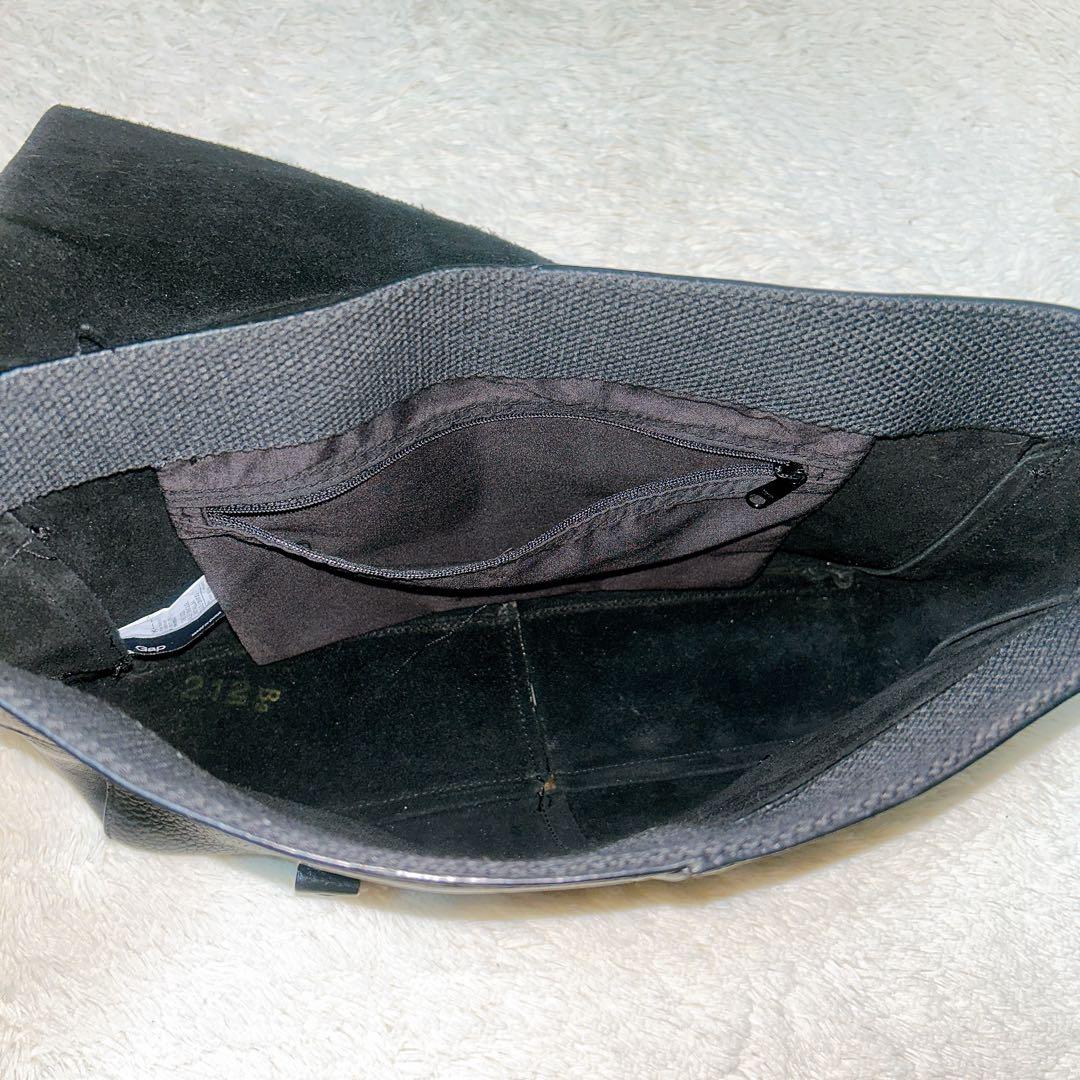 希少✨オールドgapオールレザーバッグメッセンジャーバッグ　ブラック