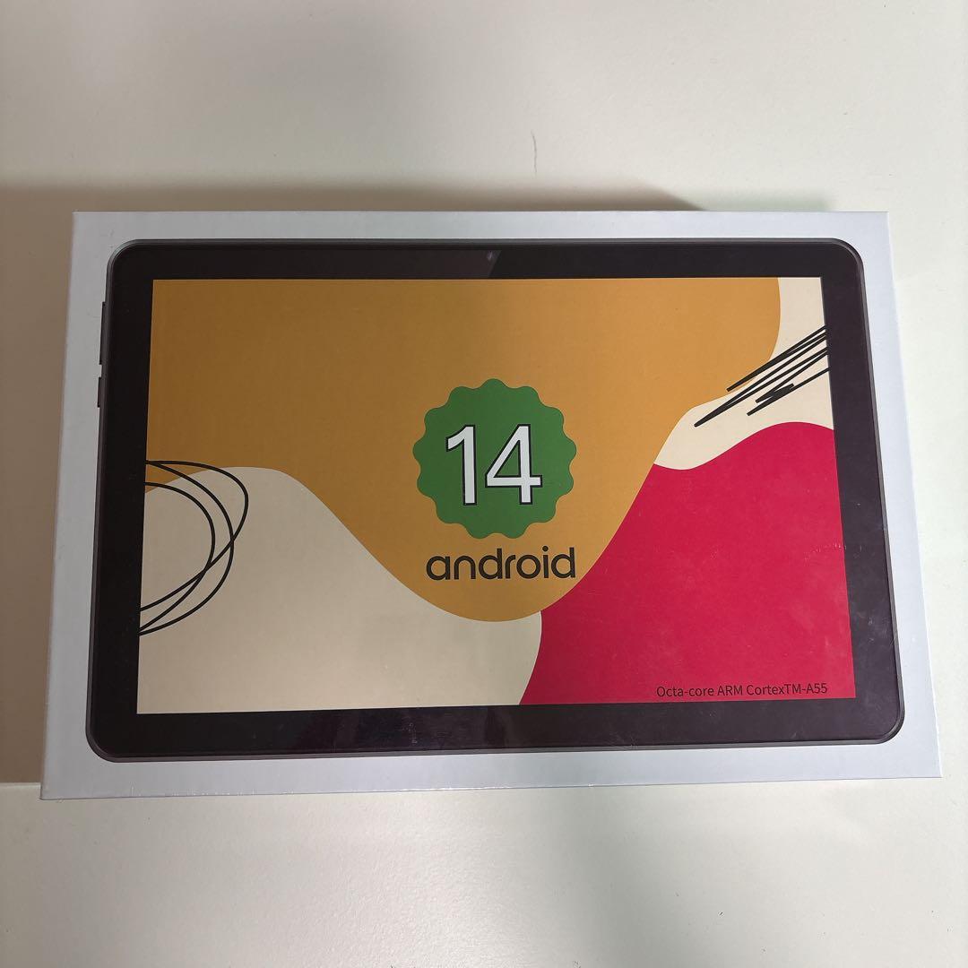 高画質　タブレット　Android14 10インチ　ホワイト　スピーカー