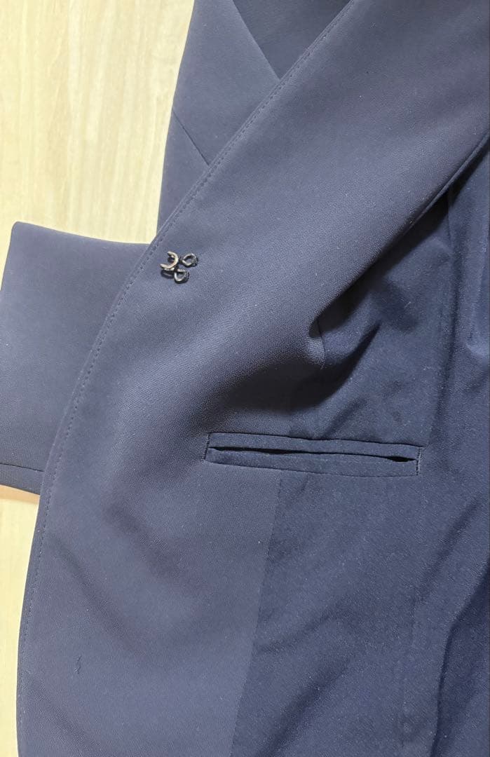 極美品✨ PLST トリアセブランド ノーカラー セットアップ 紺 S 2023