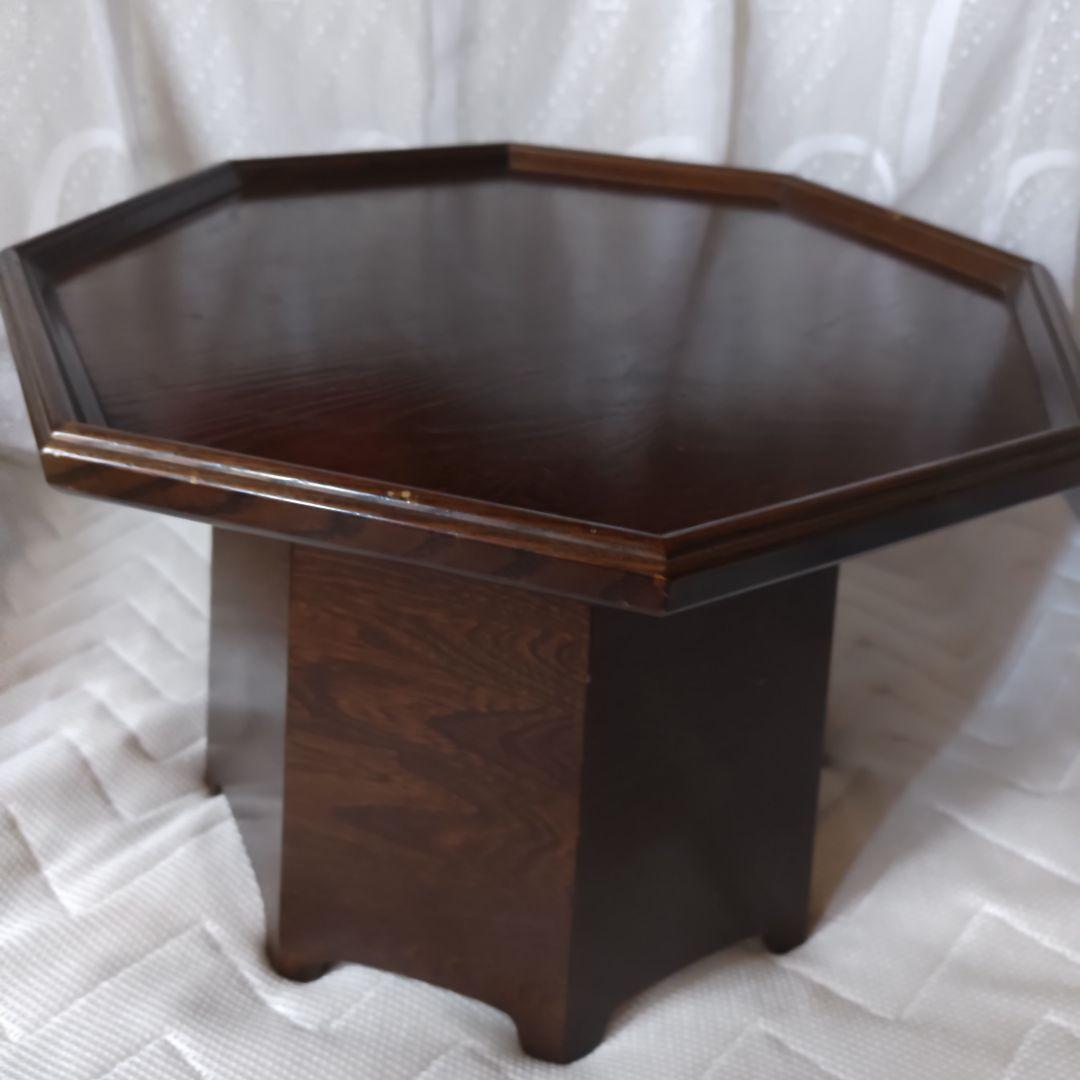 昭和レトロ　民芸家具　八角膳　ミズメザクラ　飾り台　花台　座卓机　当時物