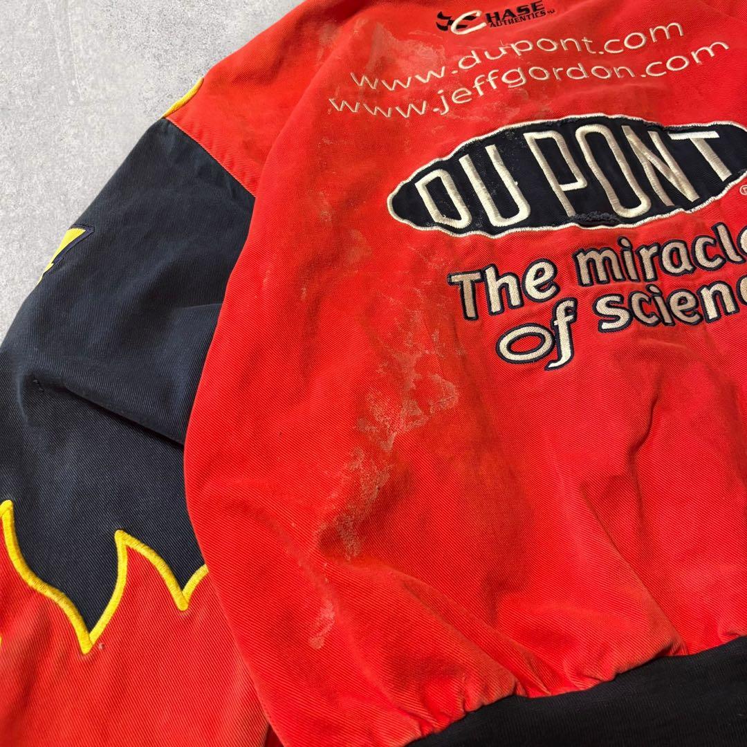 【DU PONT】レーシングジャケット　企業ロゴ　刺繍デザイン　2XL 古着 e