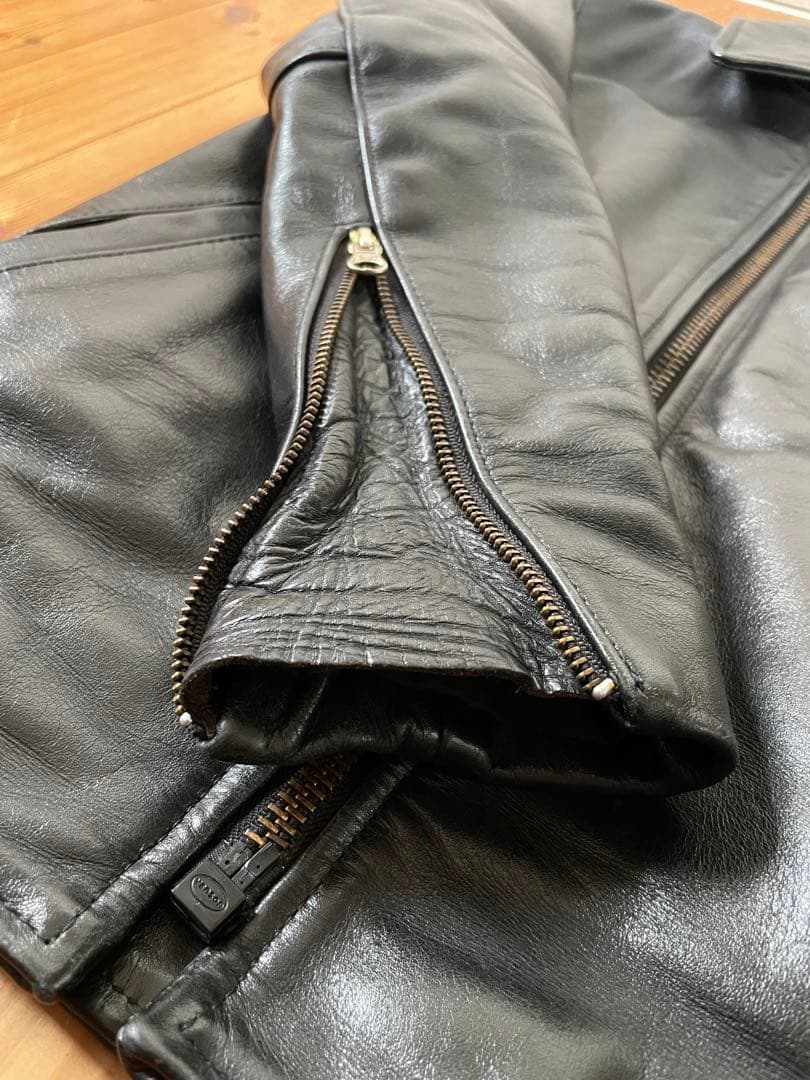 VANSON ENF シングルライダースレザージャケット32 USA製 バンソン