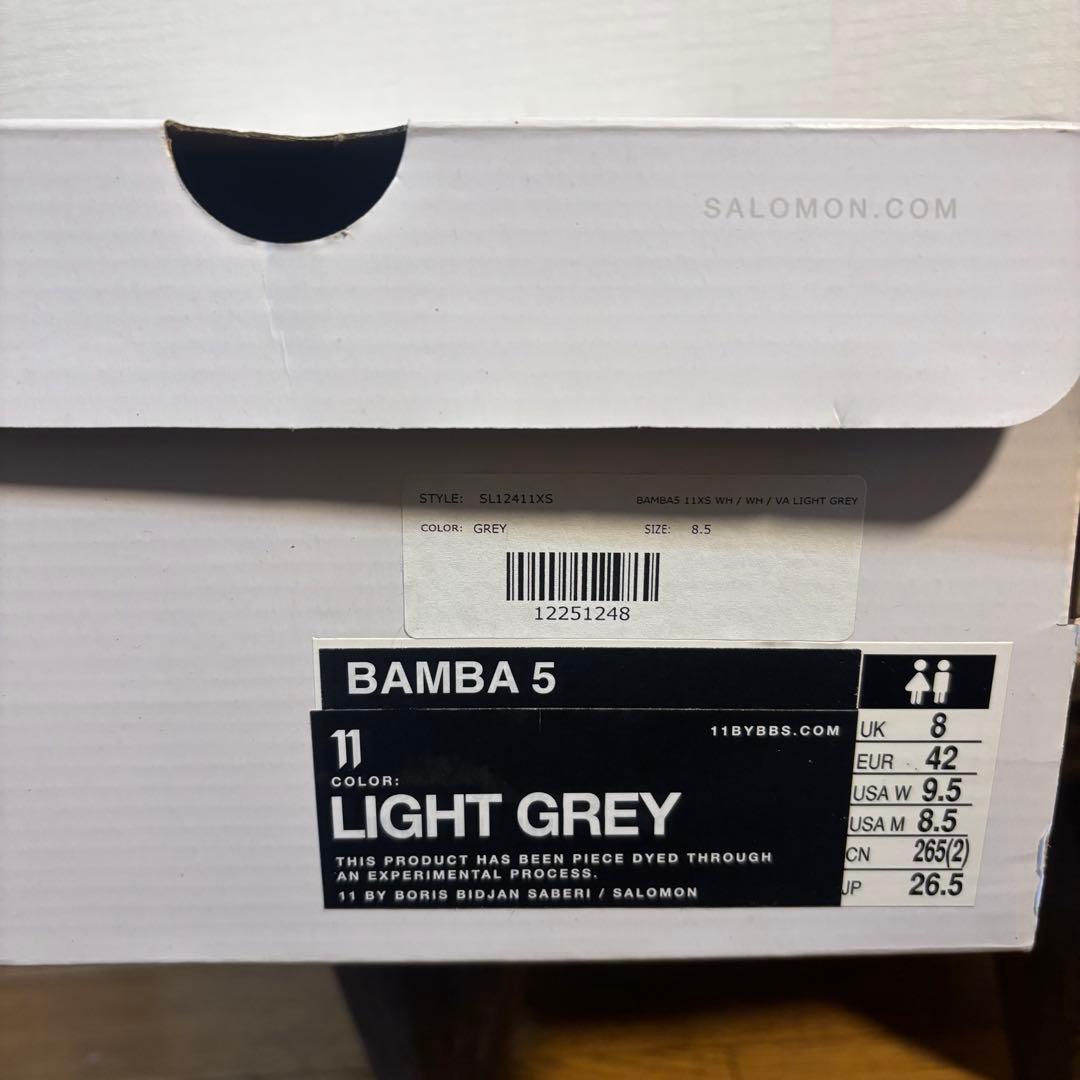 【箱付き】11bybbs×salomon bamba5 ライトグレー