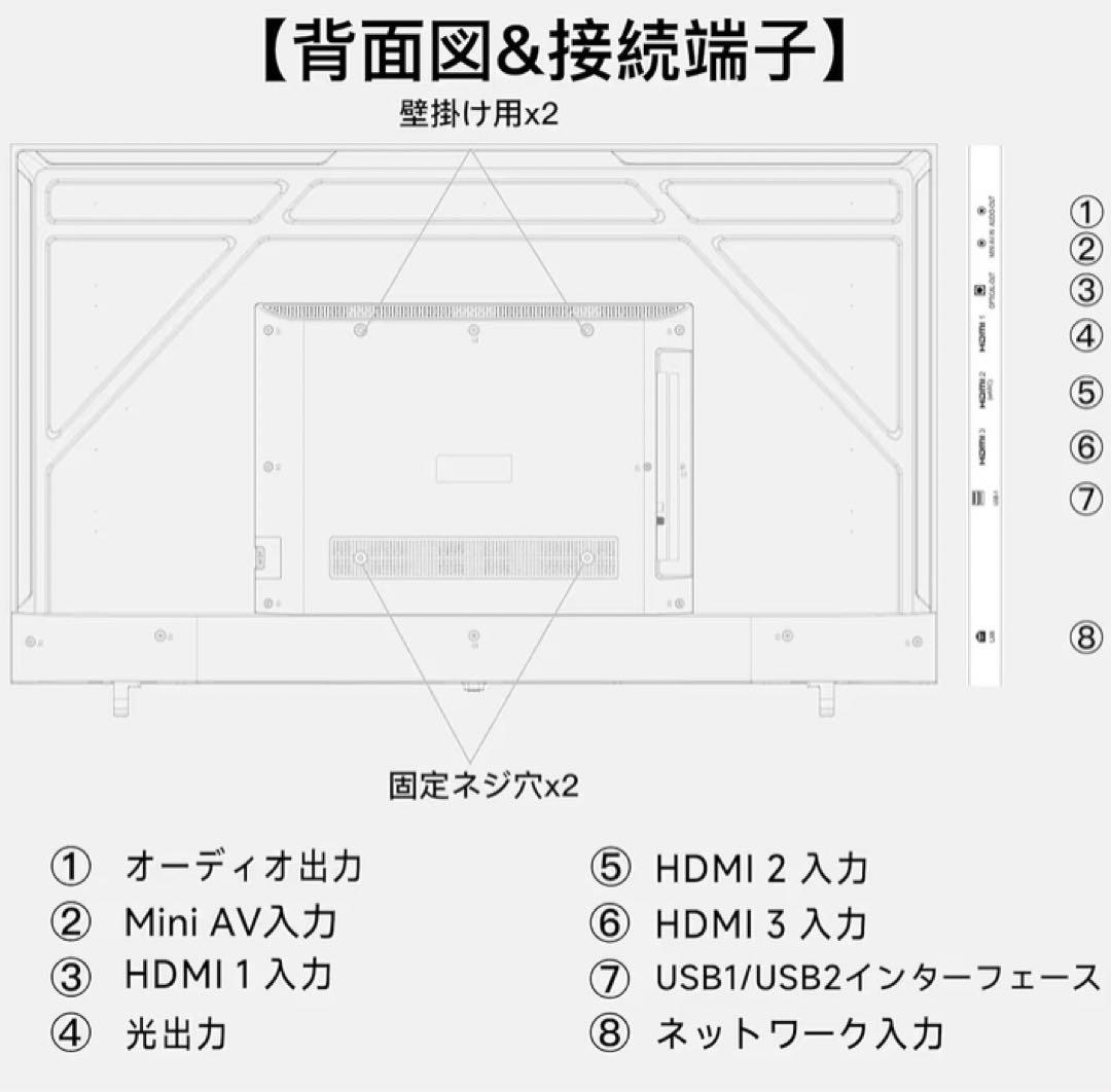 FPD チューナーレステレビ 55V型　Google TV