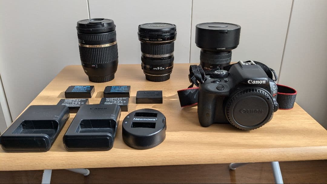 canon eos kiss x7 + レンズ3本（ 標準レンズ、広角レンズ）