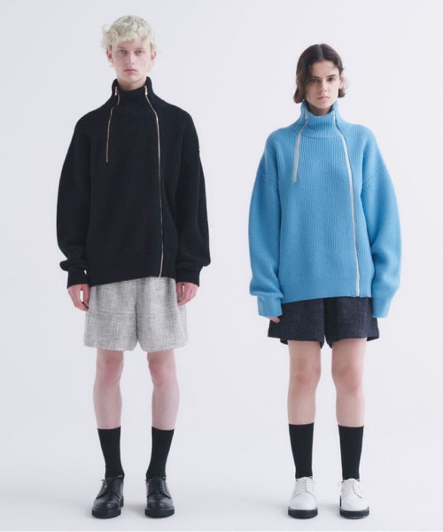 トップス CULLNI Double Zip High Neck Knit