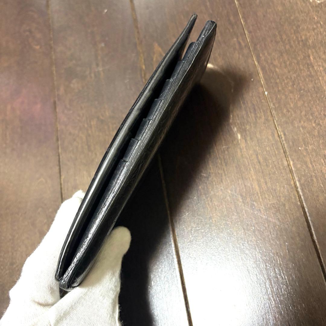 サンローラン型押しクロコ　長財布