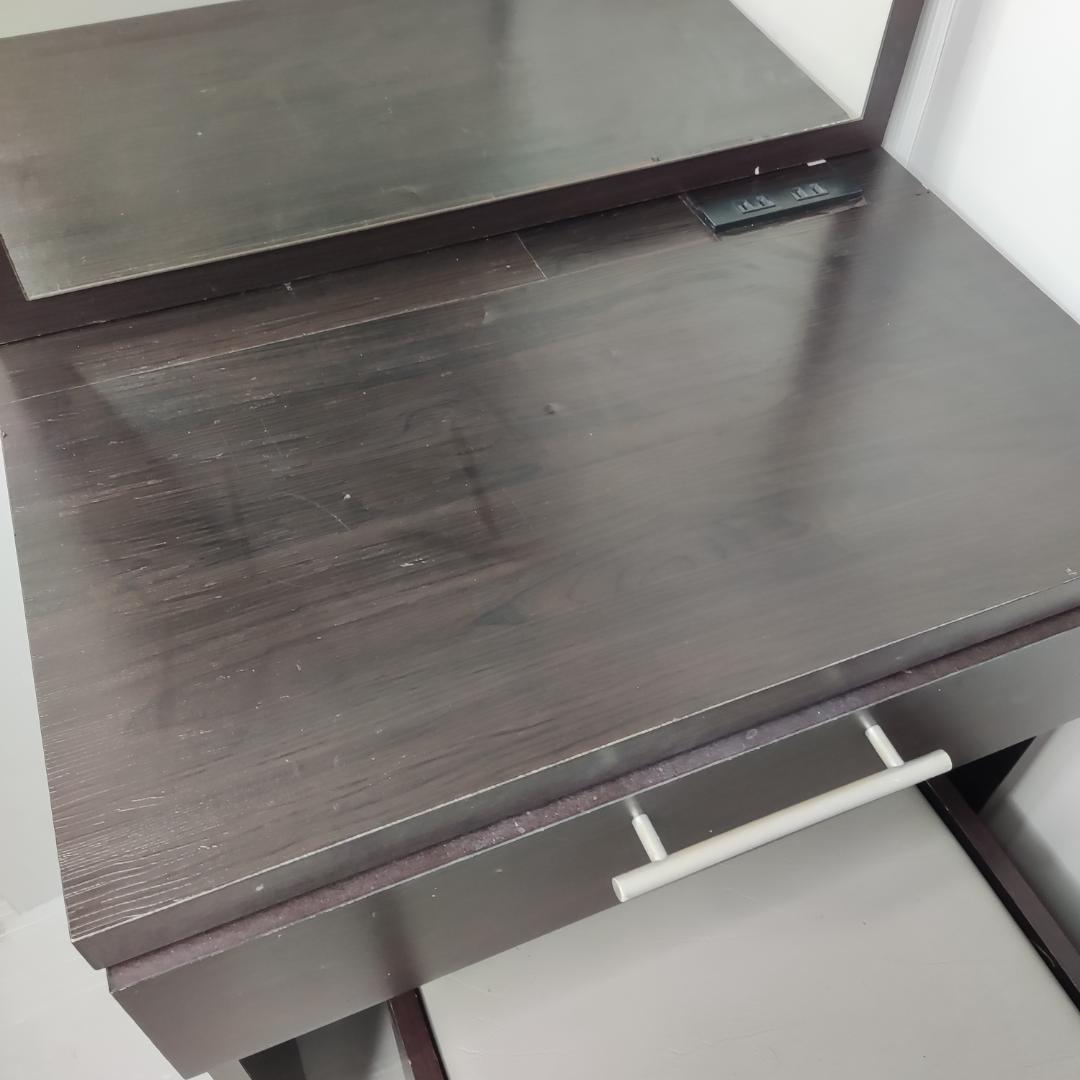 ニトリ　一面鏡ドレッサー　５９×３９×１１３　ブラウン　レトロ