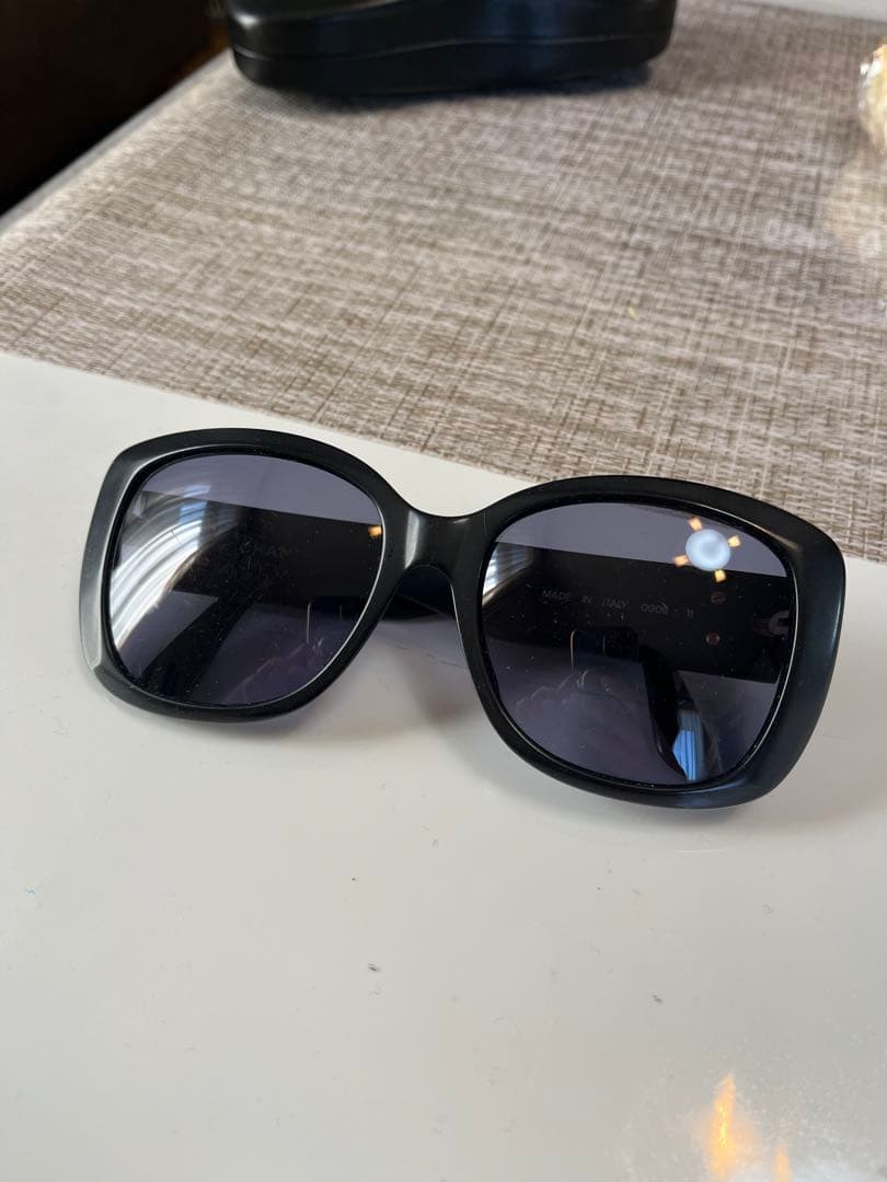 CHANEL　シャネル　サングラス　ココマーク　ブラック　黒　ゴールド　ロゴ