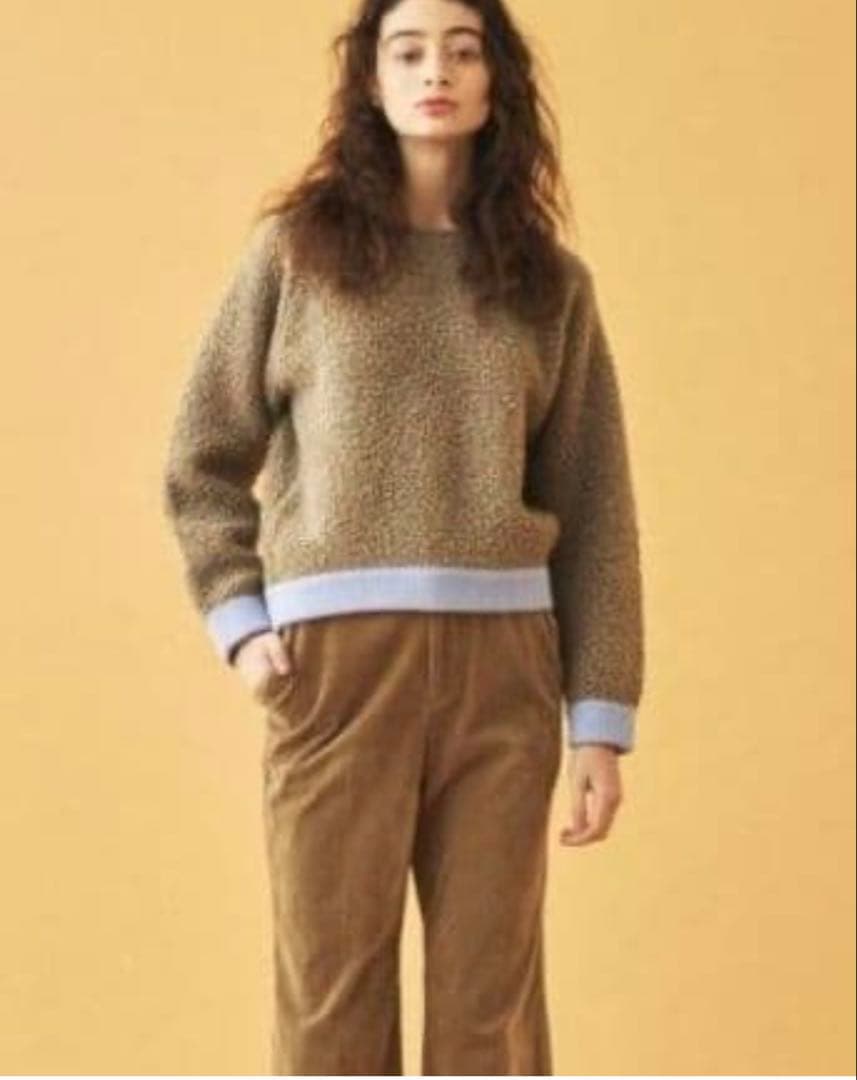 【美品】TOMORROWLANDウールナイロンクルーネックニット