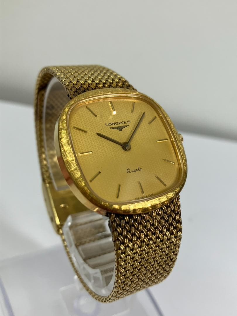 美品　ロンジン　LONGINES　クオーツ時計　ゴールド　電池交換済み　稼働品