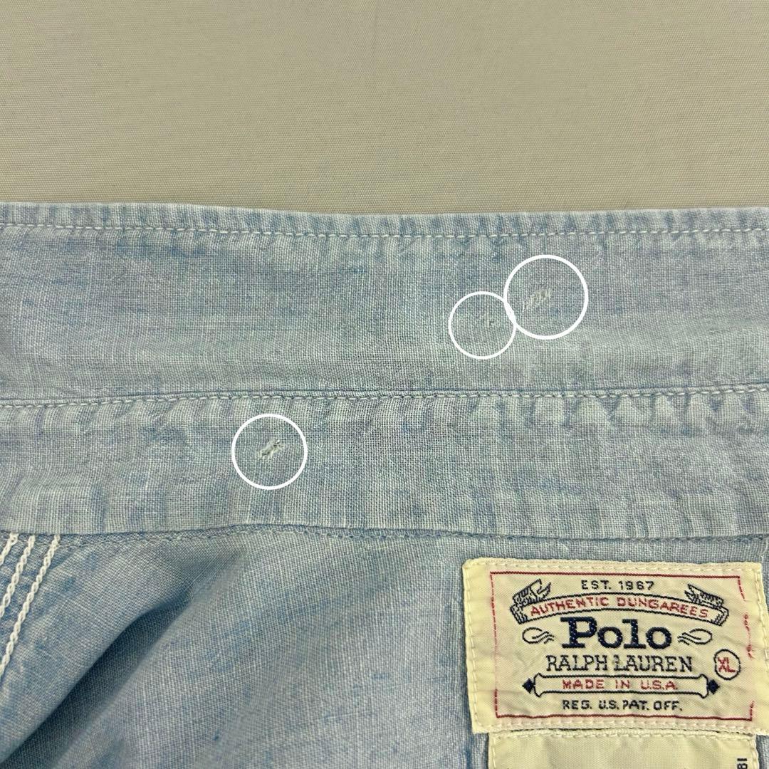 90s USA製 Polo Ralph Lauren シャンブレーシャツ XL