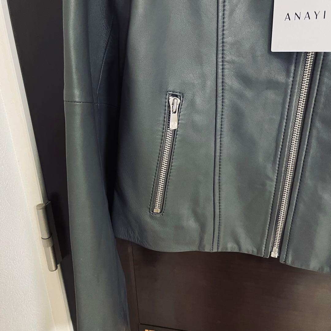 新品☆ANAYI ラムレザークルー　ジャケット/ セオリー、23区、セルフォード