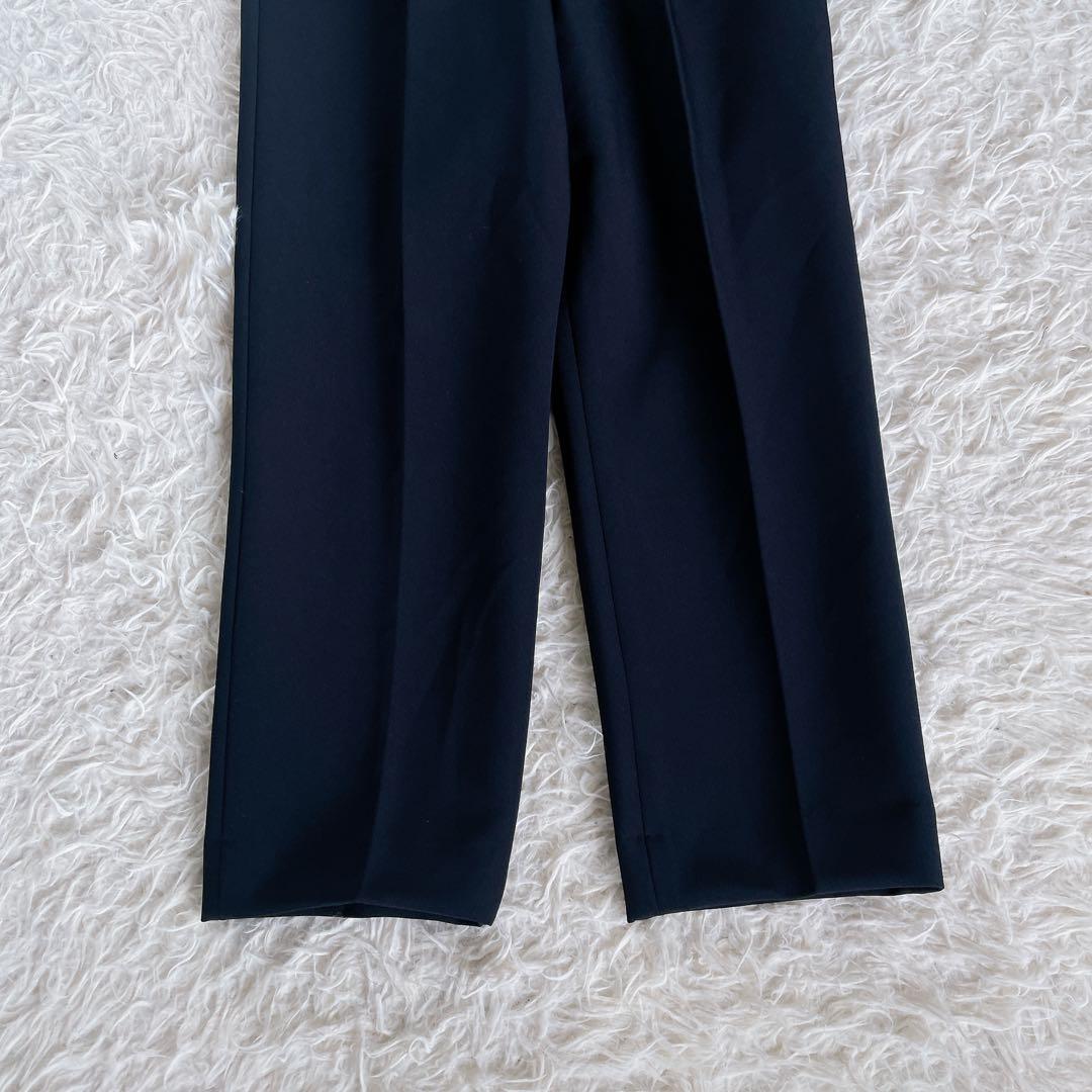 美品✨【ナチュラルビューティーベーシック】ノーカラージャケット パンツ ネイビー