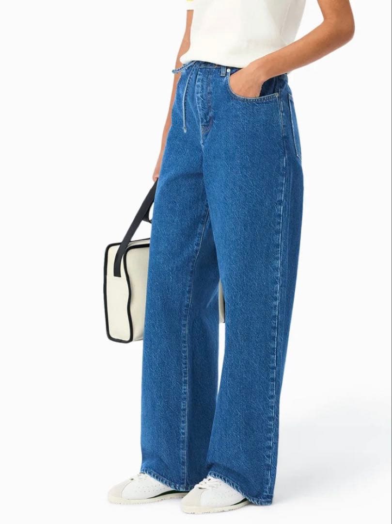 【新品】 LACOSTE（ラコステ） イージーデニムパンツ Sサイズ （ブルー）