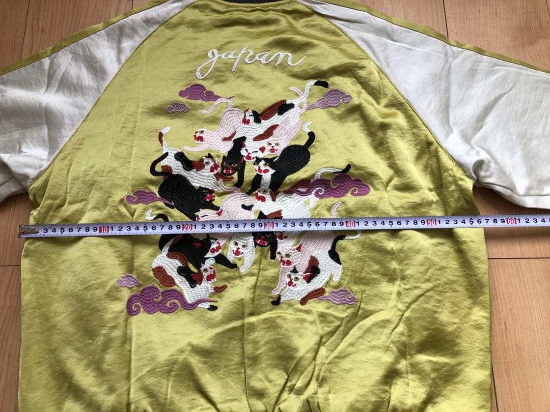 未使用タグ付！HOUSTON woman スーベニアジャケット 百猫／スカジャン