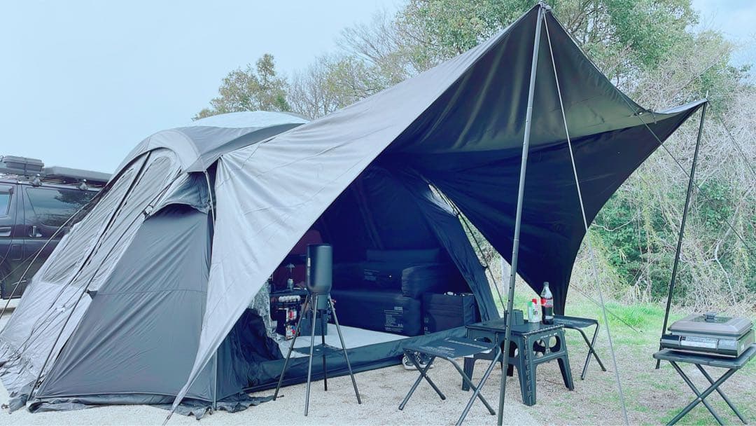 CAMVIL タートルドーム ブラック フルセット+専用カーペット