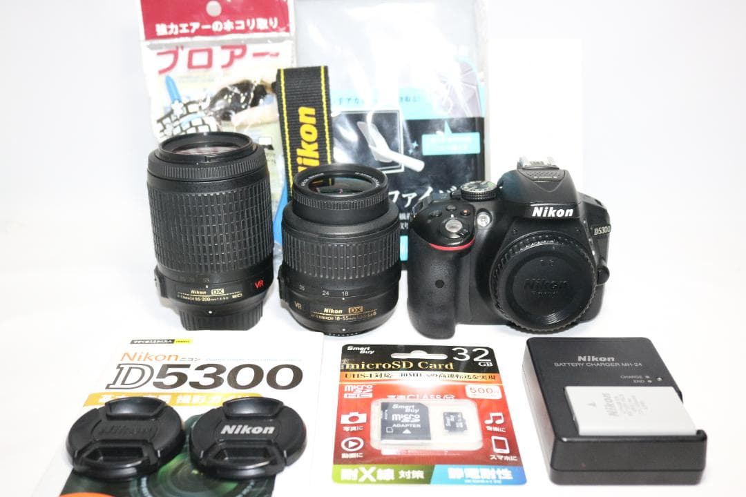 望遠レンズセット⭐人気モデル Nikon D5300⭐高機能 初心者 一眼レフ
