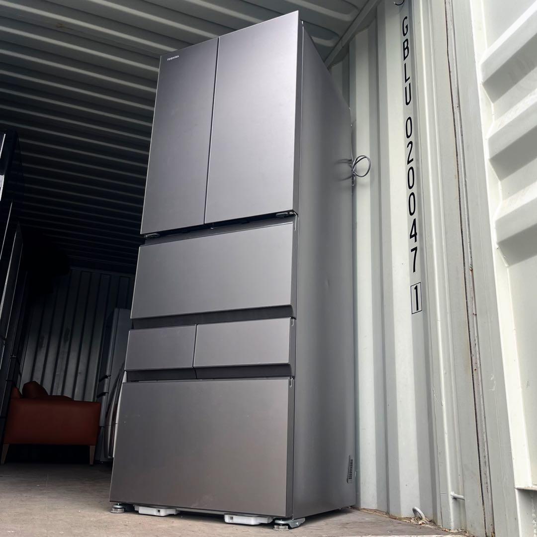 取付無料！東芝ベジータ チルドルーム搭載高性能スタイリッシュ6ドア冷蔵庫！洗濯機